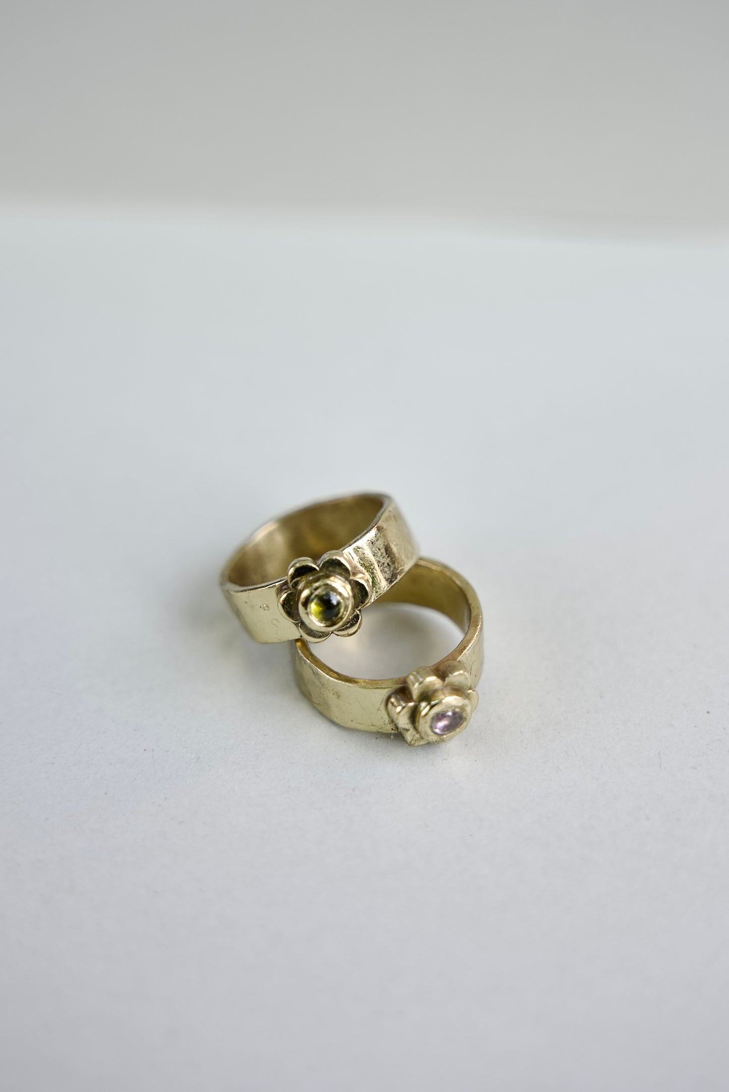 brass flower thick band